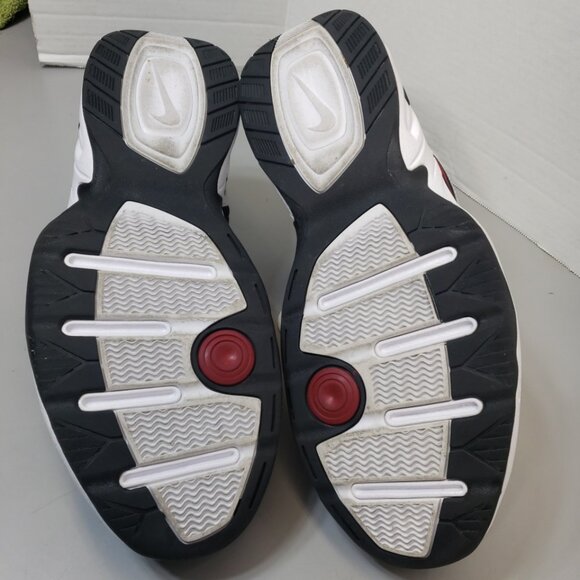 Nike Mens Air Monarch IV 416355-101 White black red Running Shoes Sneakers Sz 13 - Picture 4 of 12